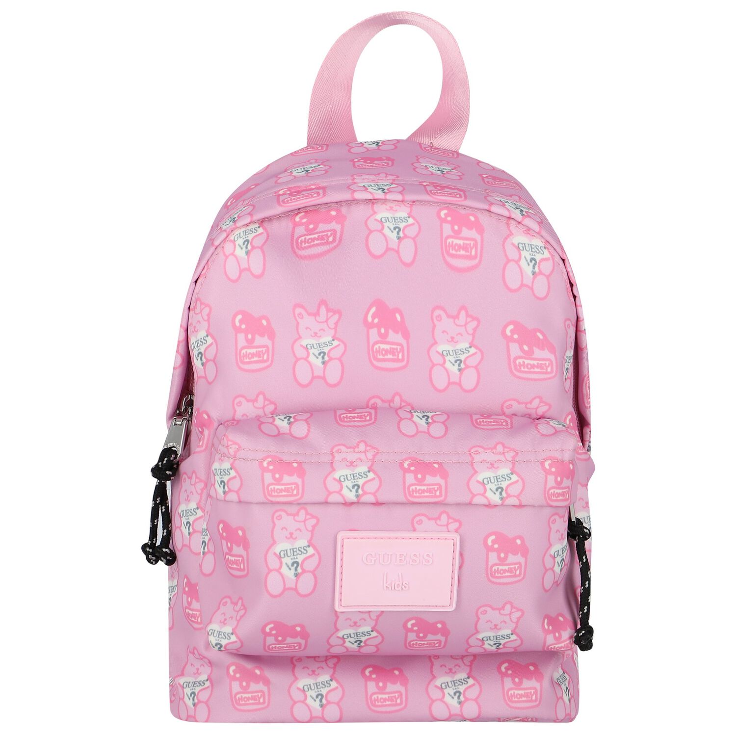 Younger Girls Pink Logo Teddy Backpack, 2, hi-res
