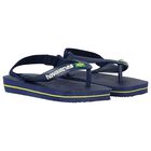 Navy Logo Flip Flops, 2, hi-res