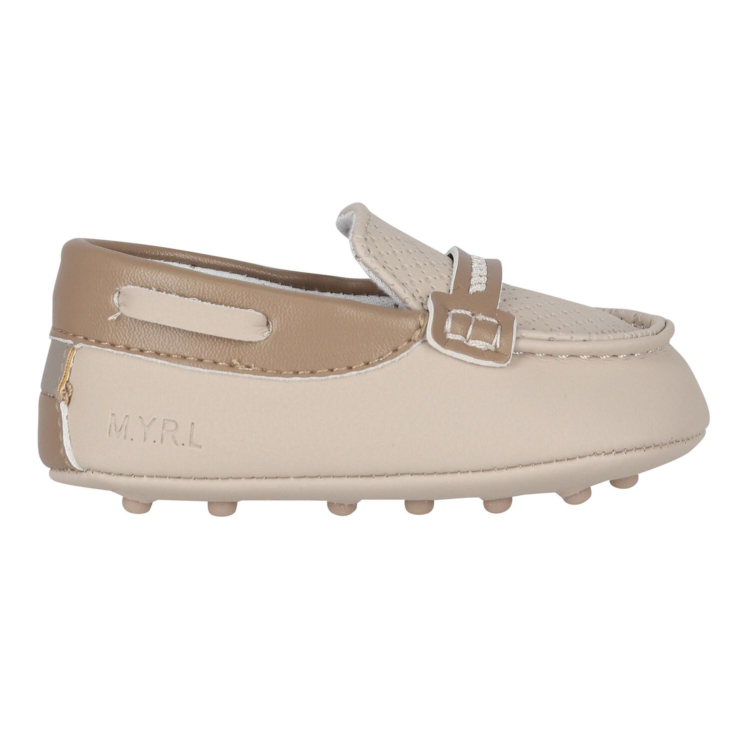 Baby Boys Beige Moccasins, 1, hi-res