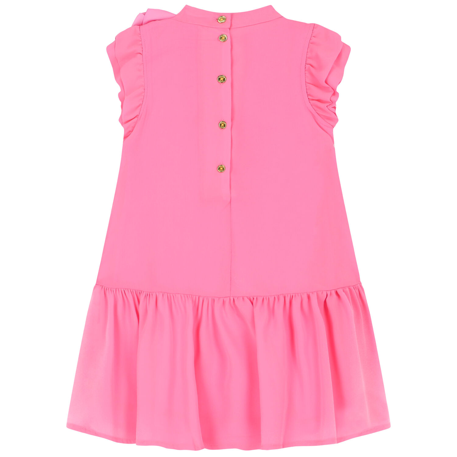 Girls Pink Bow Dress, 3, hi-res image number null