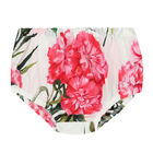 Younger Girls Ivory & Red Floral Dress Set, 1, hi-res