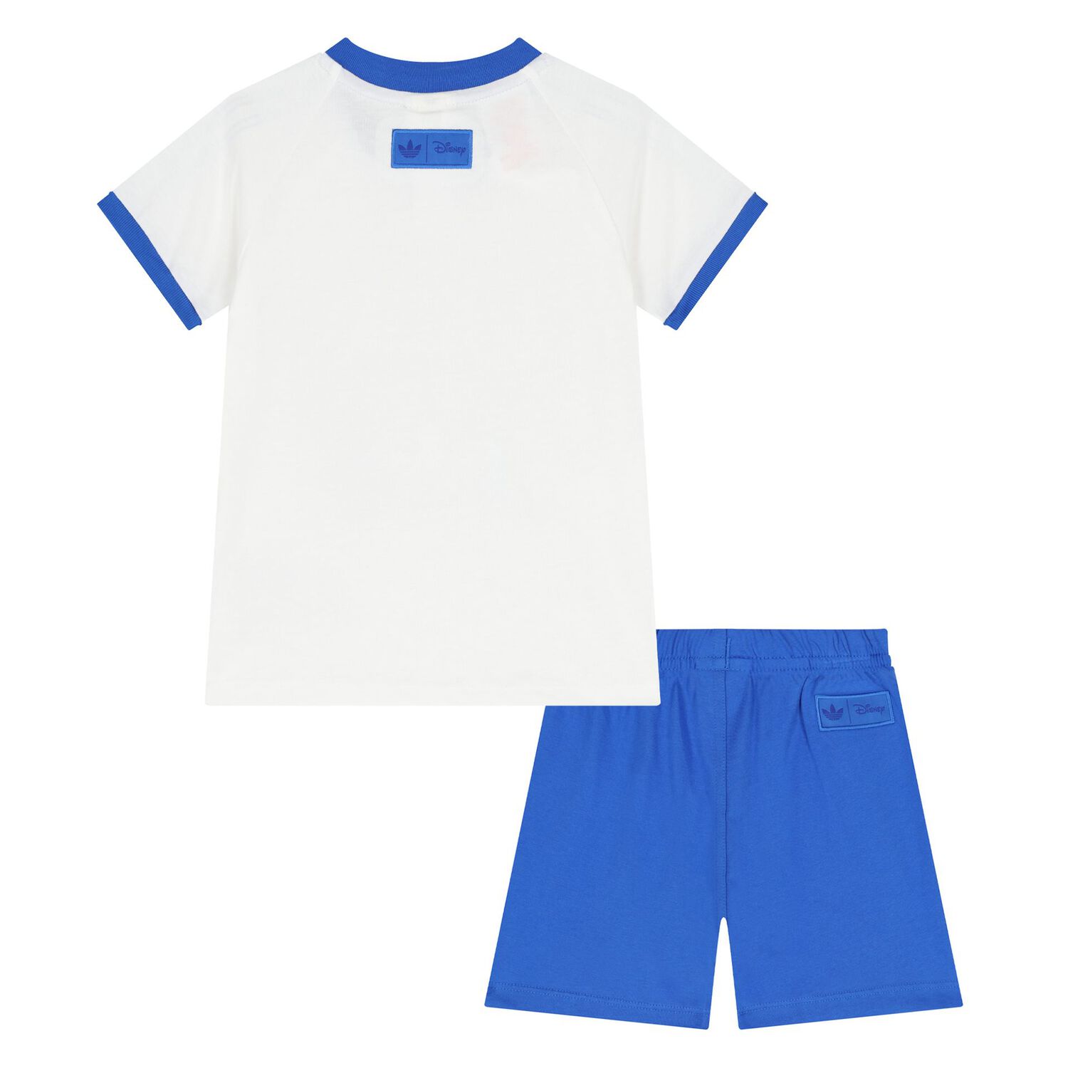 Younger White & Blue Disney Logo Shorts Set, 1, hi-res