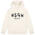 Ivory & Black Logo Hooded Top, 1, hi-res