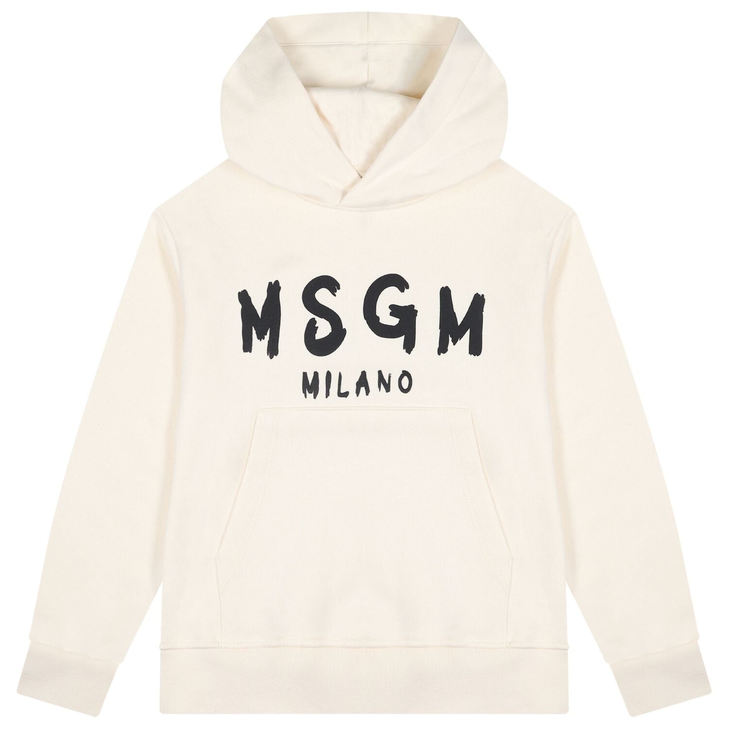Ivory & Black Logo Hooded Top, 1, hi-res
