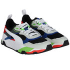 White & Black Trinity Jr Trainers, 1, hi-res