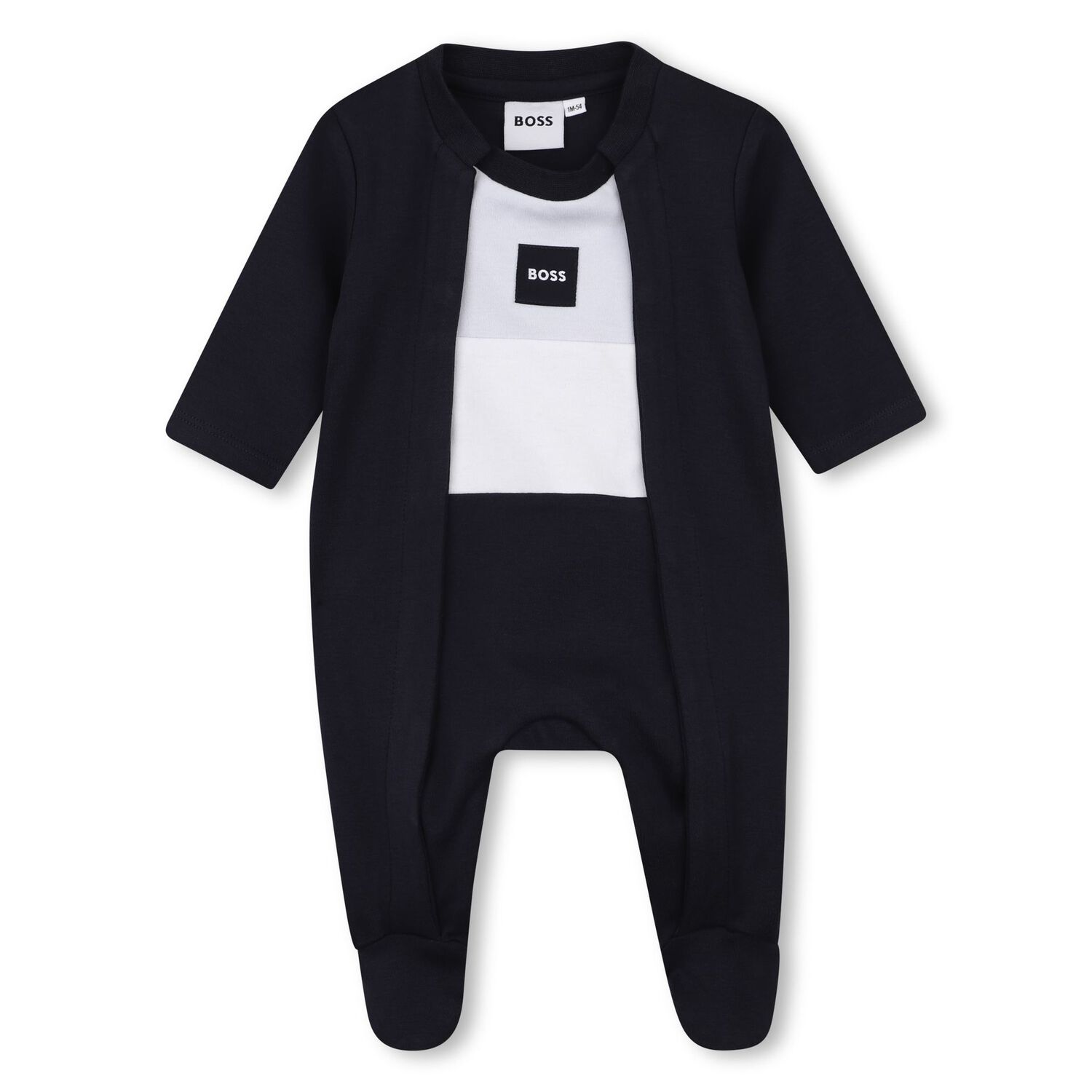 Baby Boys Naby Blue Logo Babygrow Gift Set, 3, hi-res