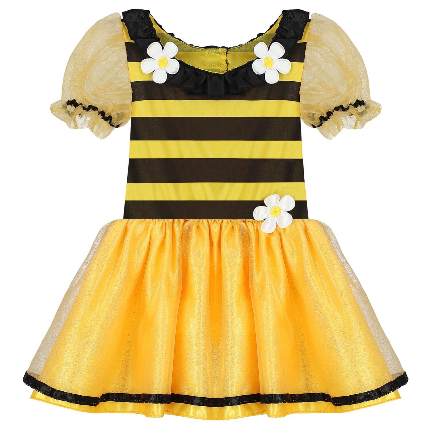 Girls Yellow & Black Little Stinger Costume, 1, hi-res