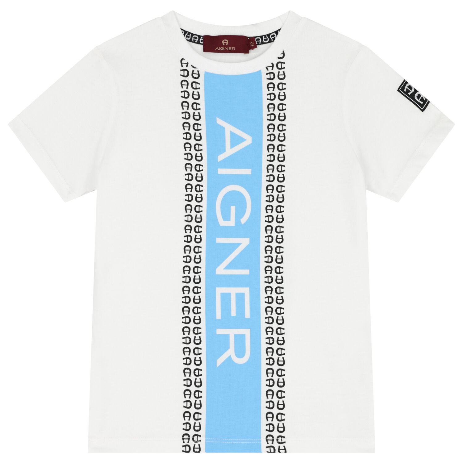 Boys White & Blue Logo T-Shirt, 2, hi-res image number null