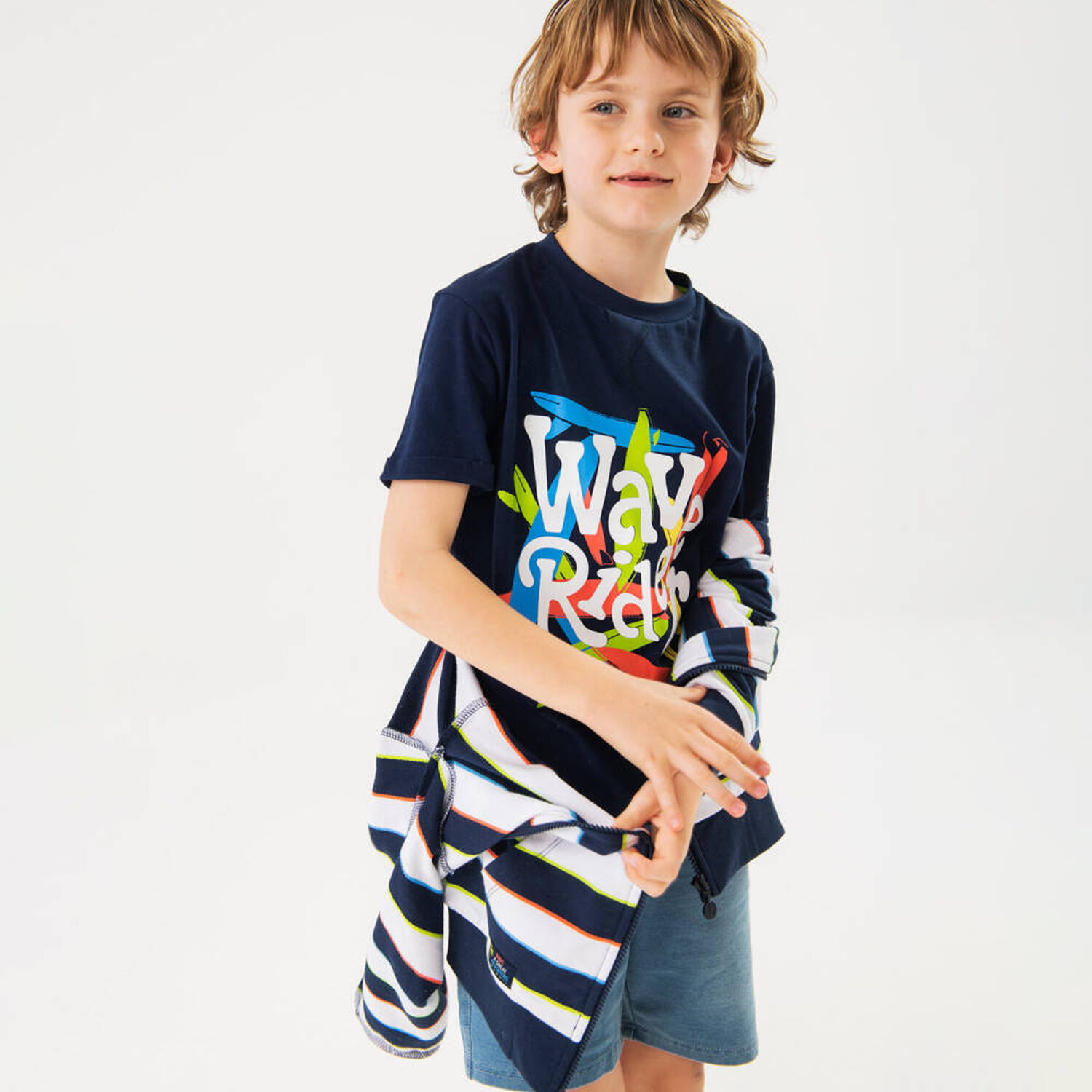 Boys Navy Blue T-Shirt, 1, hi-res