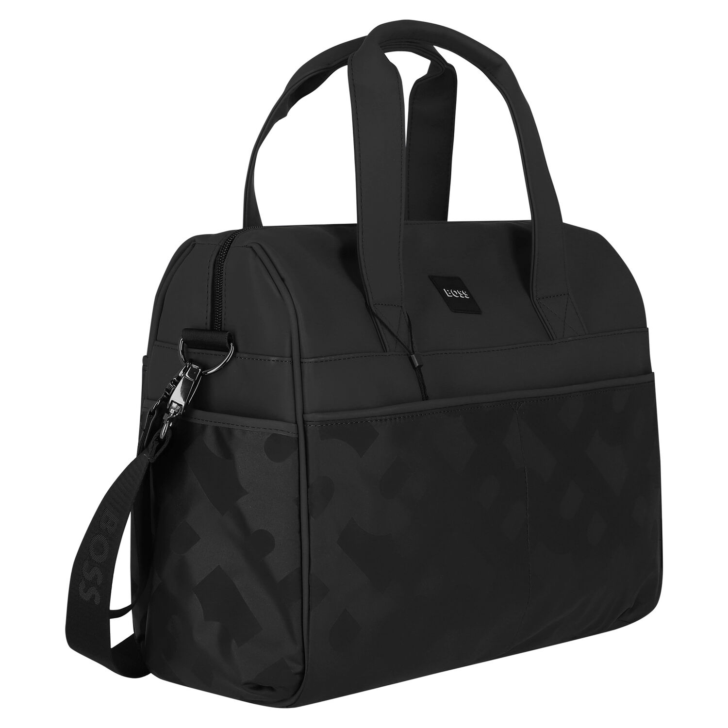 Black Logo Baby Changing Bag, 1, hi-res