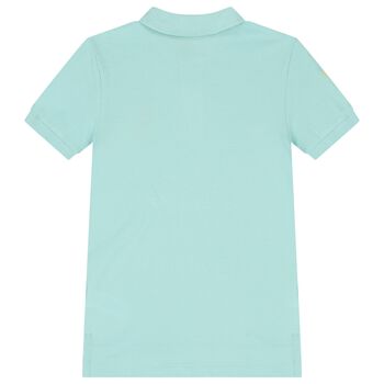 Boys Turquoise Blue Logo Polo Shirt