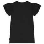 Girls Black Bag Logo Dress, 1, hi-res