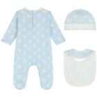 Baby Boys Blue Logo Babygrow Set, 1, hi-res
