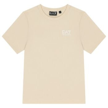 Boys Beige Logo T-Shirt