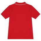 Boys Red Logo Polo Shirt, 1, hi-res