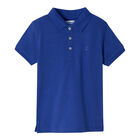 Boys Blue Logo Polo Shirt, 3, hi-res
