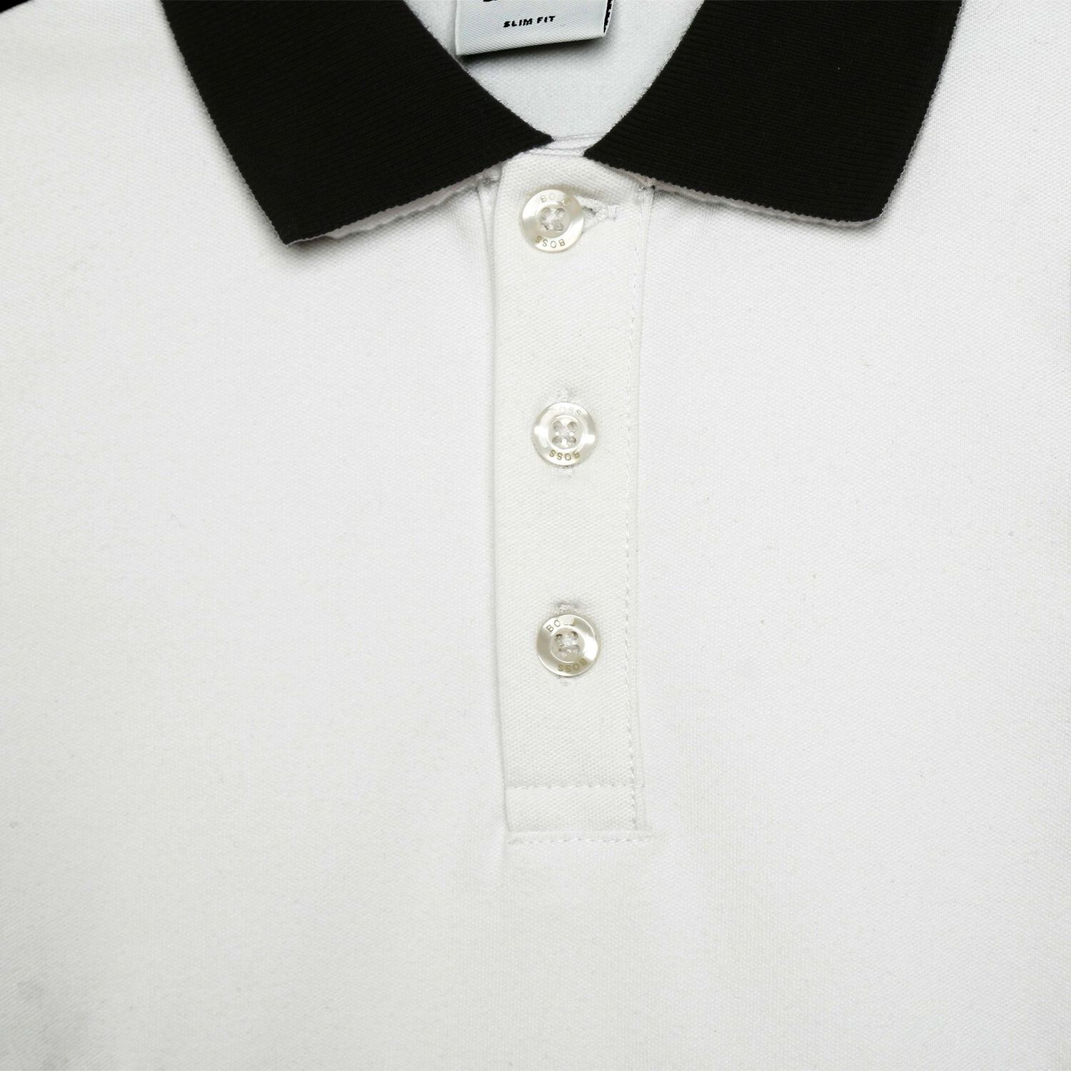 Boys White & Blue Logo Polo Shirt, 1, hi-res