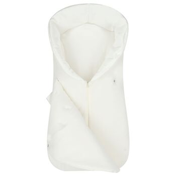 Baby Girls White Satin Bow Nest