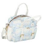 Baby Boys White & Blue Geo Map Changing Bag, 3, hi-res