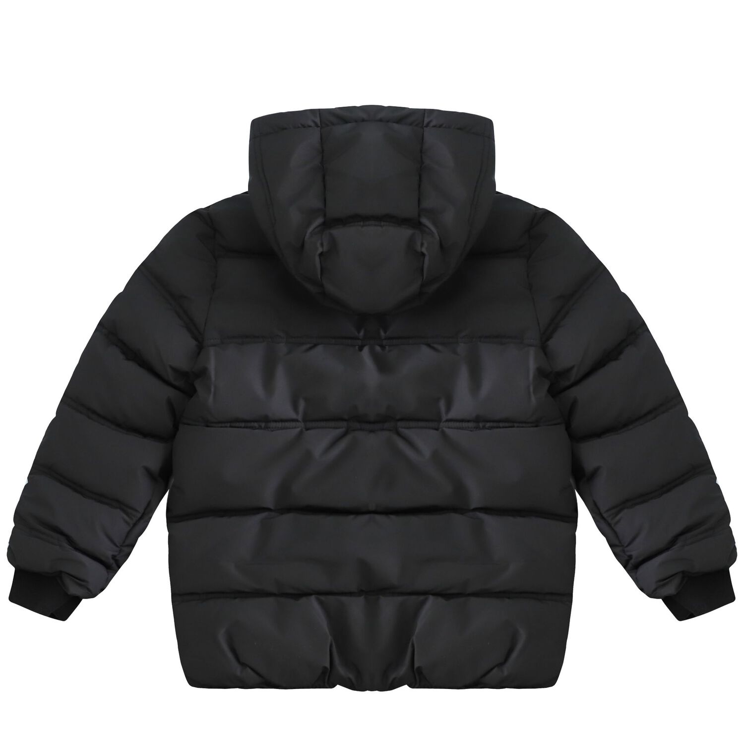 Boys Black Logo Puffer Jacket, 1, hi-res image number null