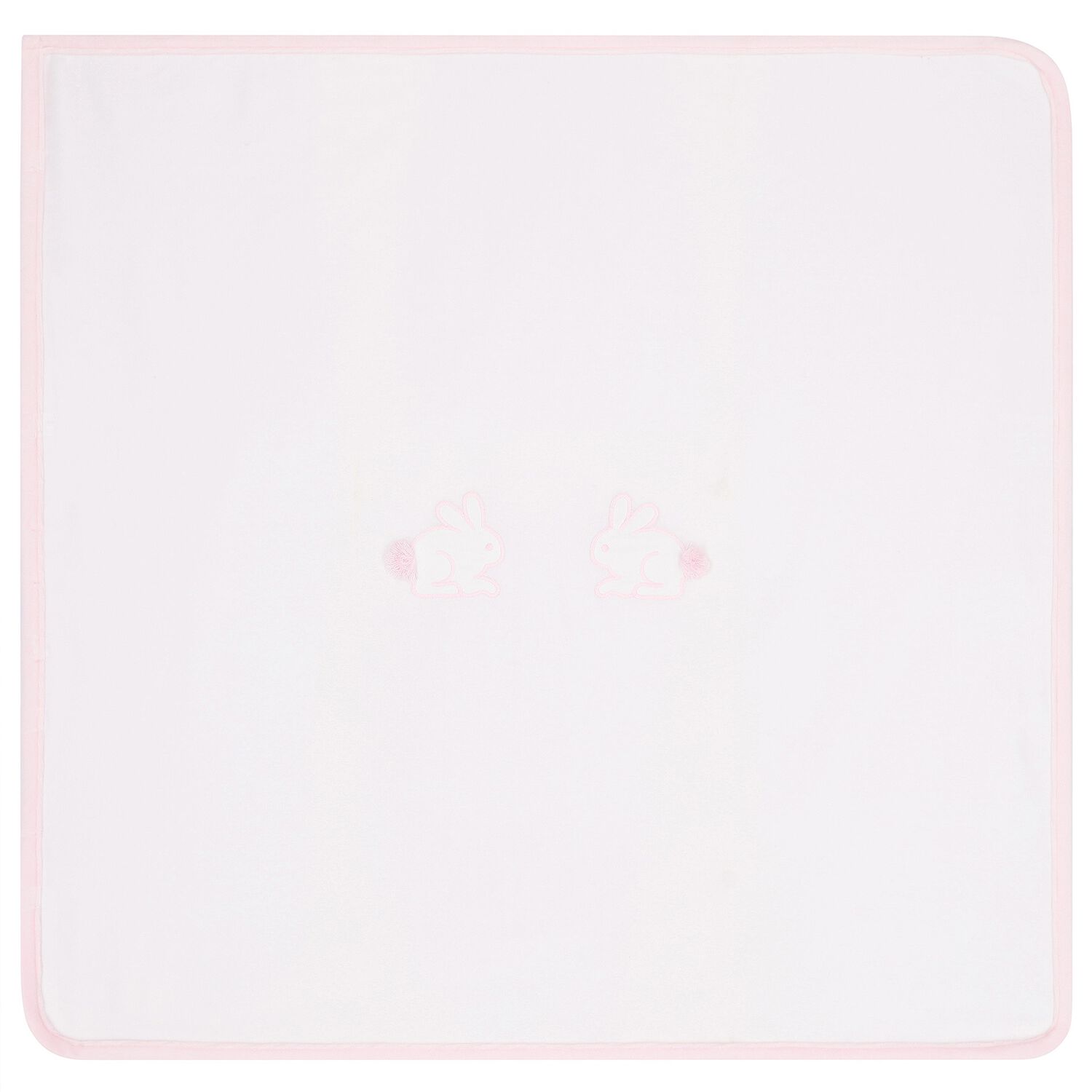 Baby Gilrs Ivory & Pink Rabbit Blanket, 2, hi-res