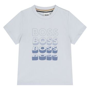 Younger Boys Blue Logo T-Shirt