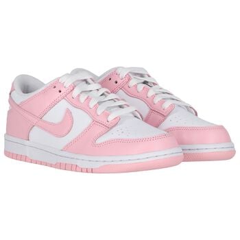 Girls Pink & White Dunk Low Trainers