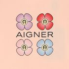 Younger Girls Pink Flower Logo Dress, 1, hi-res