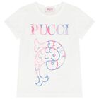 Girls White Logo Fontane T-Shirt, 4, hi-res