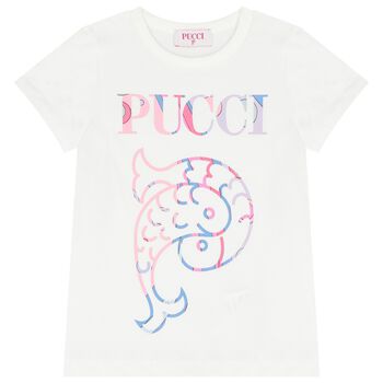 Girls White Logo Fontane T-Shirt