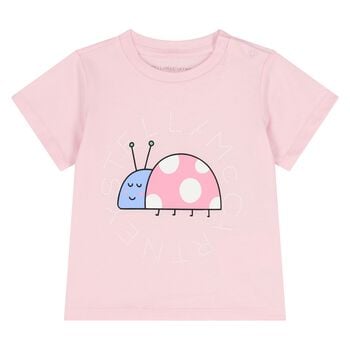 Younger Girls Pink Ladybird Logo T-Shirt