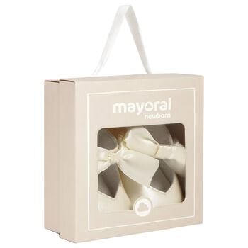 Baby Girls Ivory Bow Pre Walker Shoes