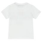 Younger Boys White Logo T-Shirt, 1, hi-res