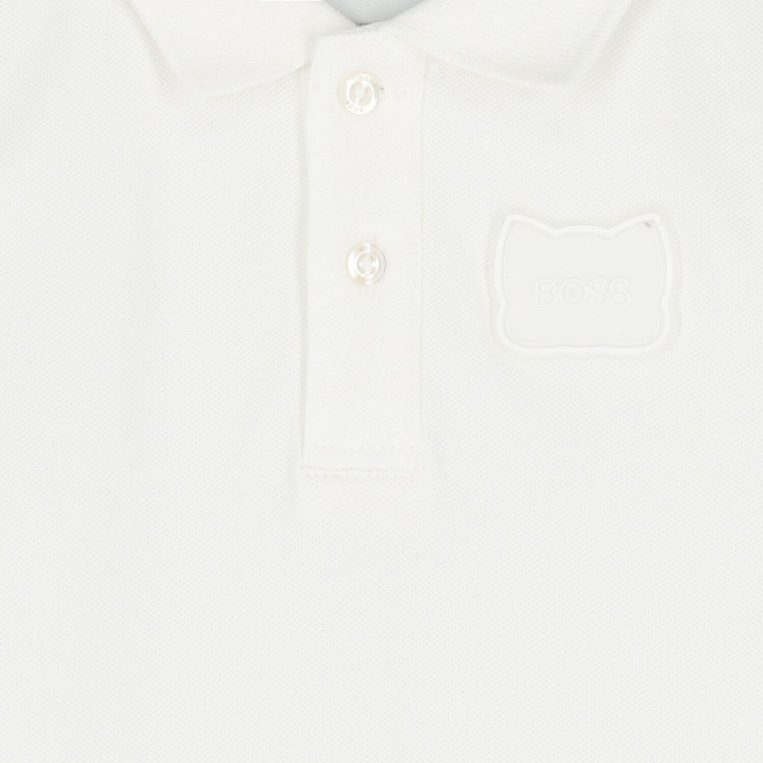 Baby Boys White Logo Romper, 1, hi-res