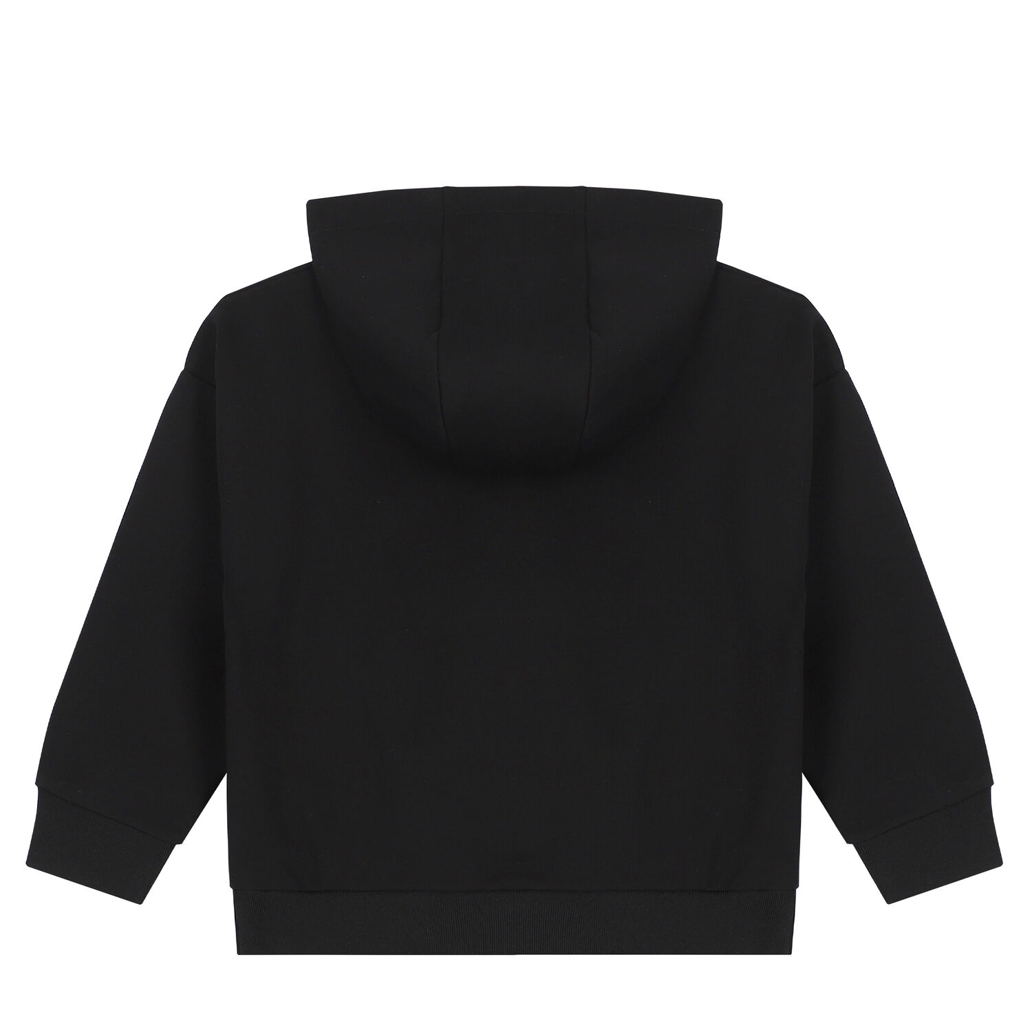 Girls Black Logo Sequin Hooded Top, 1, hi-res