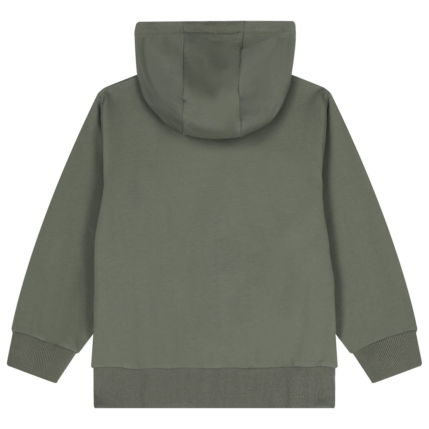 Green Logo Hooded Zip Up Top, 2, hi-res