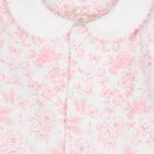 Baby Girls White & Pink Toile de Jouy Babygrow, 1, hi-res