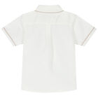 Younger Boys White Logo Shirt, 1, hi-res