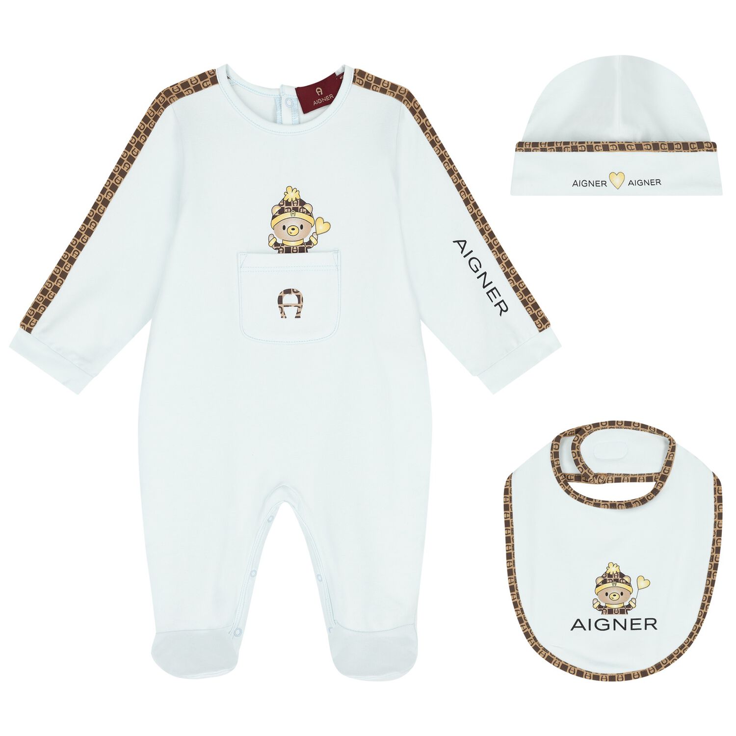 Baby Boys Blue Logo Teddy Bear Gift Set, 1, hi-res