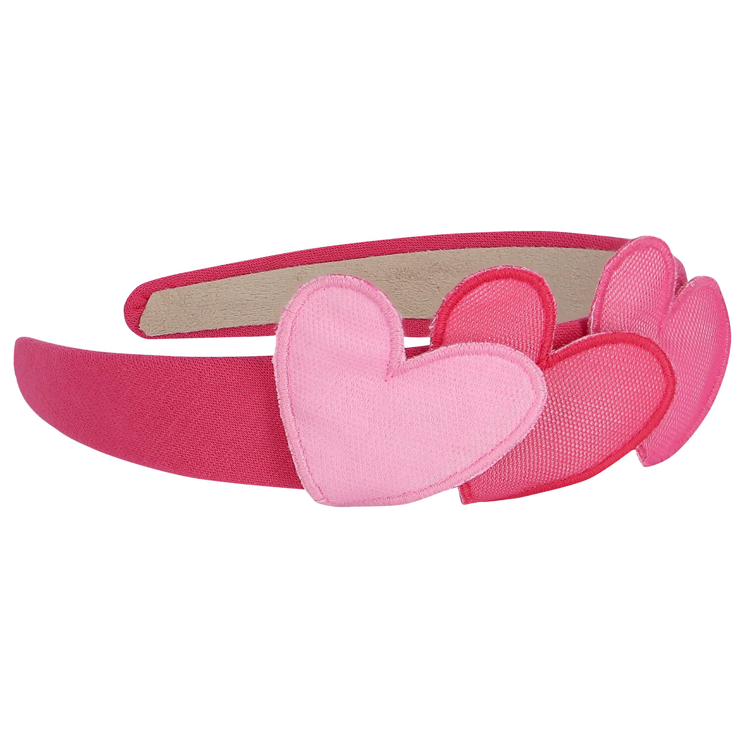 Girls Pink Hearts Headband, 1, hi-res