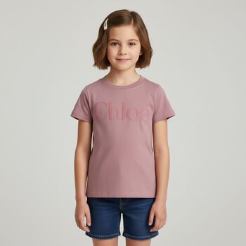 Girls Pink Logo T-Shirt