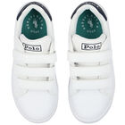 Boys White Logo Trainers, 1, hi-res