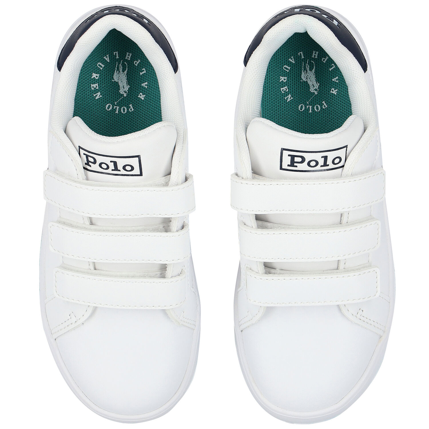 Boys White Logo Trainers, 1, hi-res