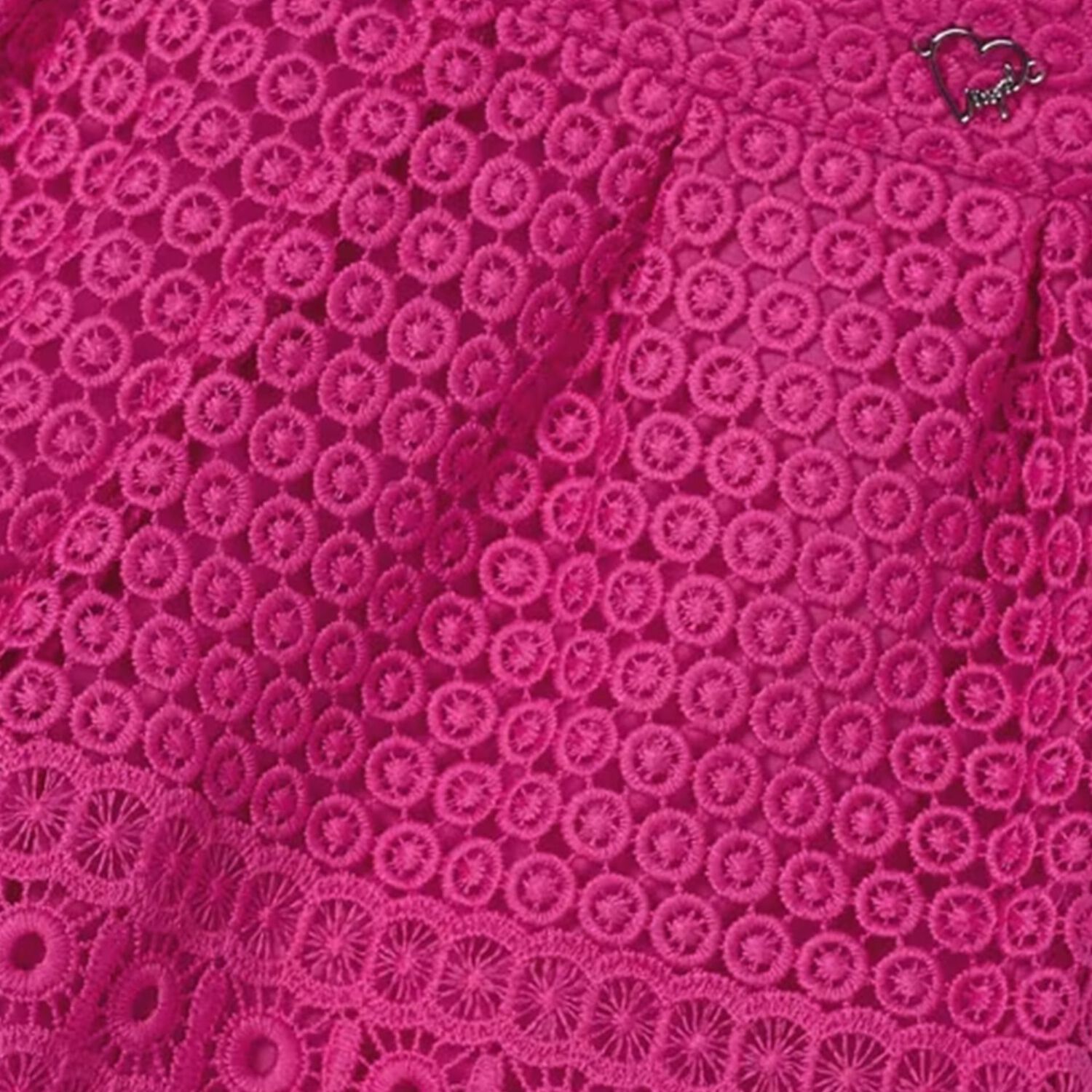 Girls Pink Lace Shorts, 1, hi-res