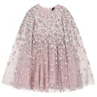Girls Pink Tulle Cape Dress, 1, hi-res
