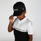 Boys Black Logo Cap, 1, hi-res