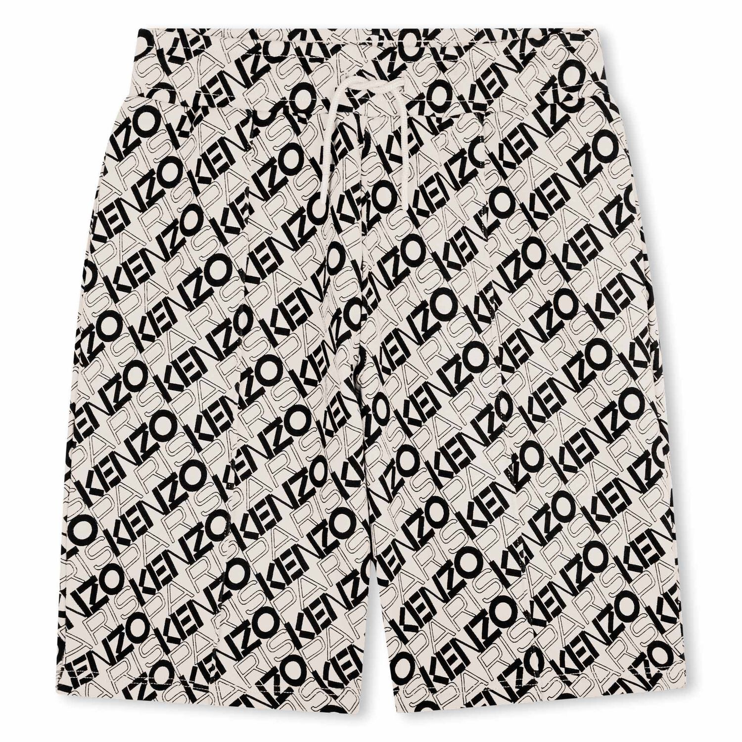 Boys Ivory & Black Logo Shorts, 1, hi-res image number null