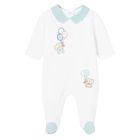 Baby Boys White Elephant Babygrow, 1, hi-res