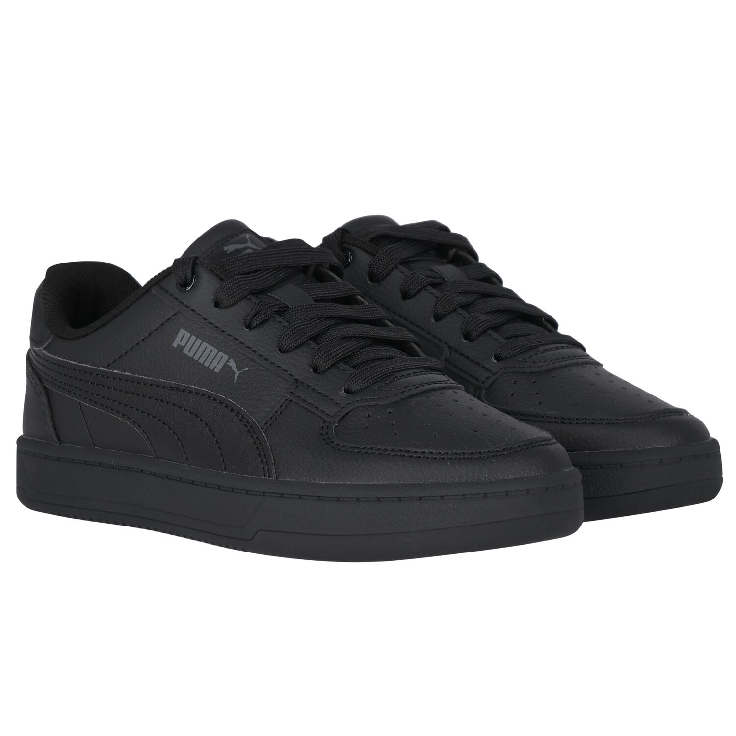 Black Logo Leather Trainers, 1, hi-res image number null