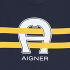 Younger Boys Navy Blue Logo T-Shirt, 2, hi-res